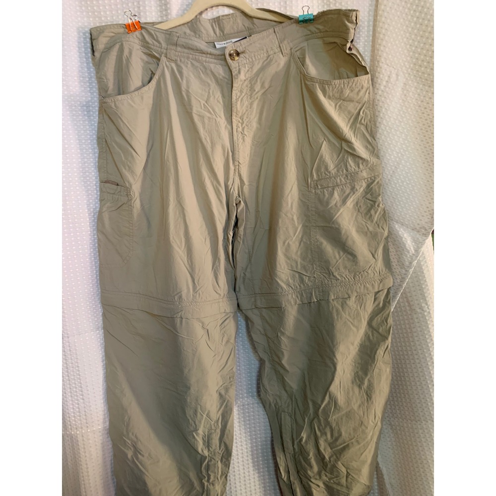 ExOfficio Insect Shield Convertible Hiking Pants Mens‎ 40x30 Khaki Tan Zip Off